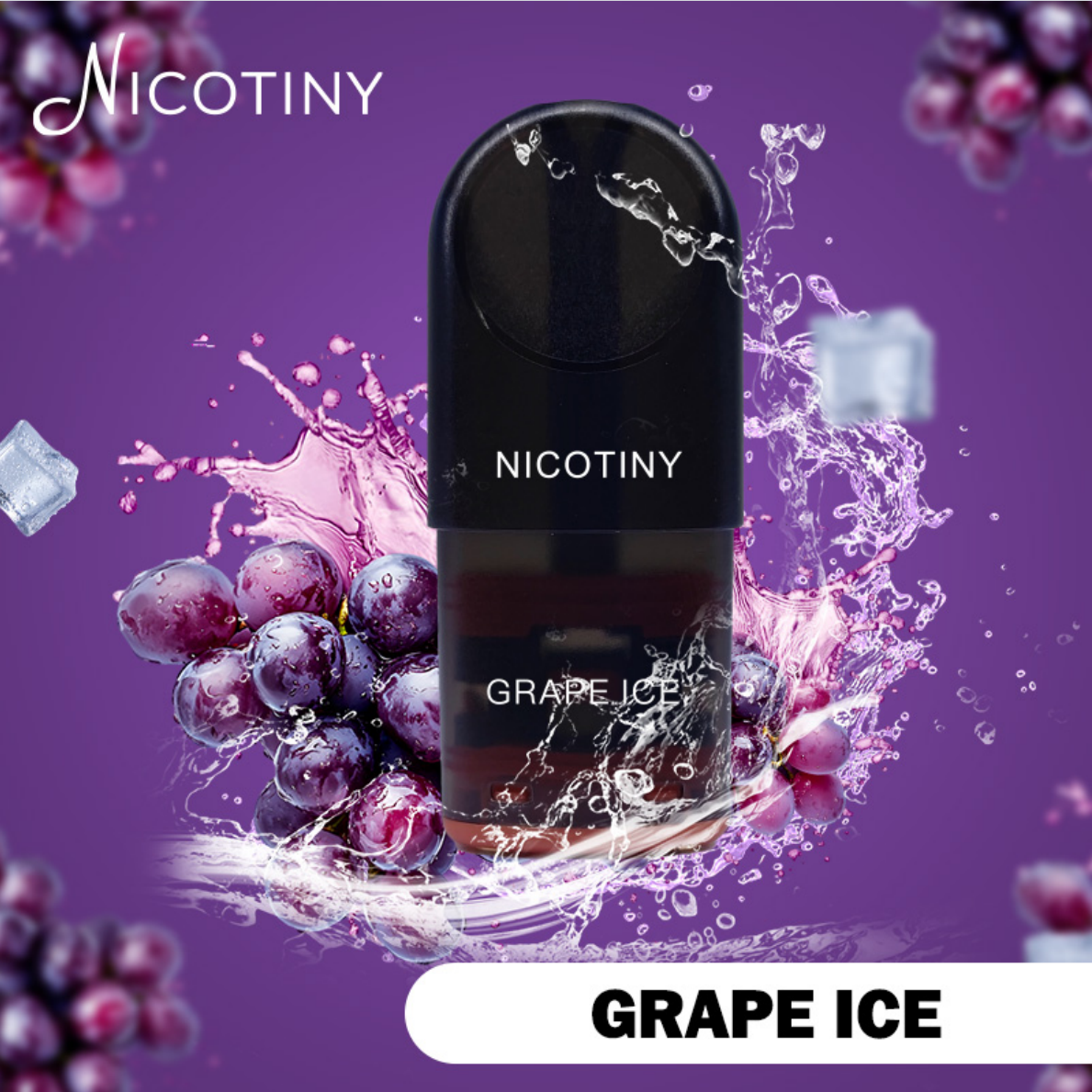 NICOTINY Pod – Grape Ice x10